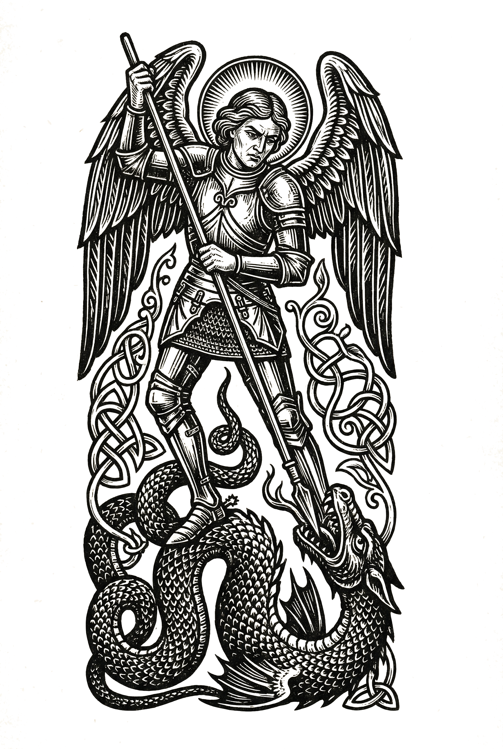 St. Michael the Archangel casting down the dragon